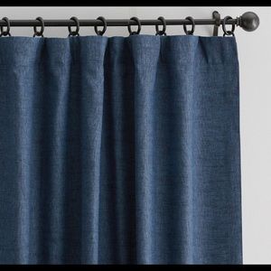 Emery Linen Blackout Curtains - Midnight Denim - 108”L